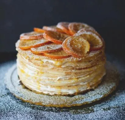 Portakal Ve Karamel Aromalı Krep Pasta Tarifi