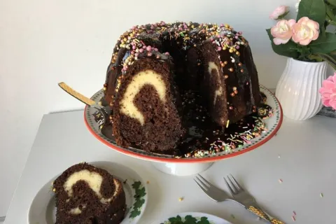 Cheesecake Dolgulu Kakaolu Kek