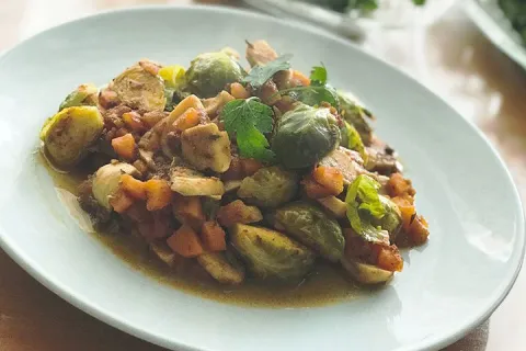 Mantarlı Brüksel Lahanası