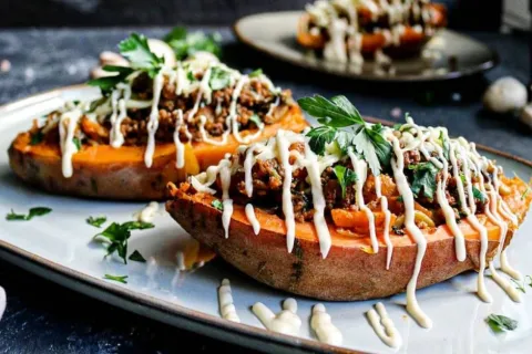 Mantarlı Tatlı Patates