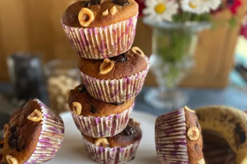 Muzlu ve Parça Çikolatalı Muffin