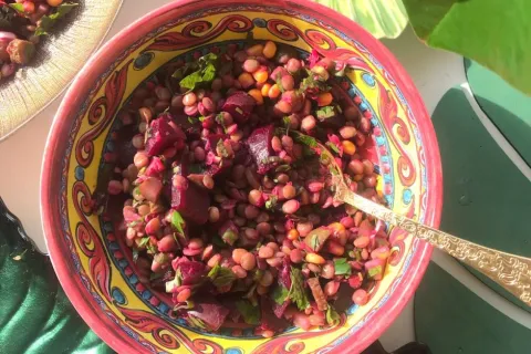Pancarlı Mercimekli Salata