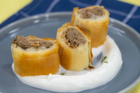 Patlıcanlı Mantarlı Strudel Börek