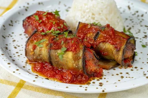 Patlıcanlı Şiş Köfte