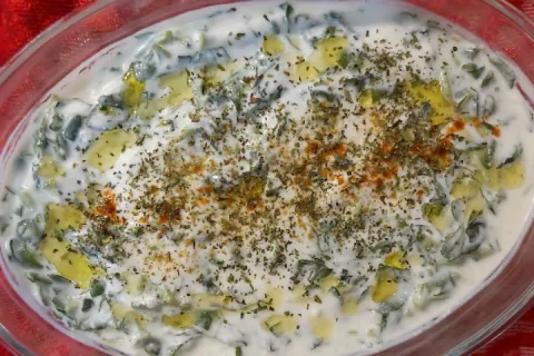 Yoğurtlu Semizotu Salatası
