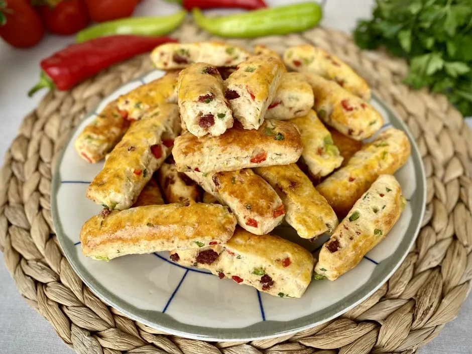 Pizza Tadında Mayasız Çubuk Pişi tarifi