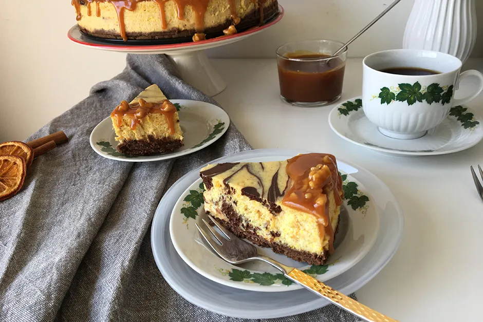Bal Kabaklı Çikolatalı Cheesecake tarifi