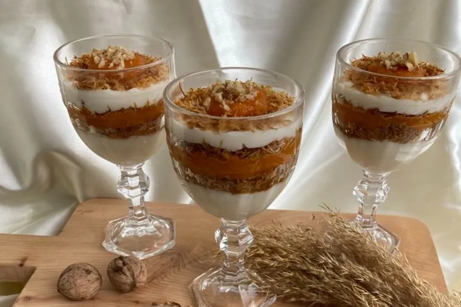 Bal Kabaklı Çıtır Kadayıflı Kup tarifi