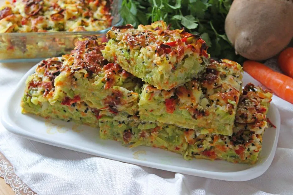 Börek Tadında Sebzeli Fırın Mücver tarifi