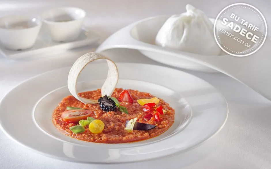 Domates Püreli Burrata Peyniri ( Burrata pappa al pomodoro) tarifi