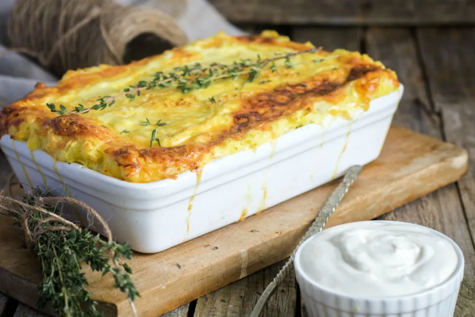 Fırında Kaşarlı Patates Püresi tarifi