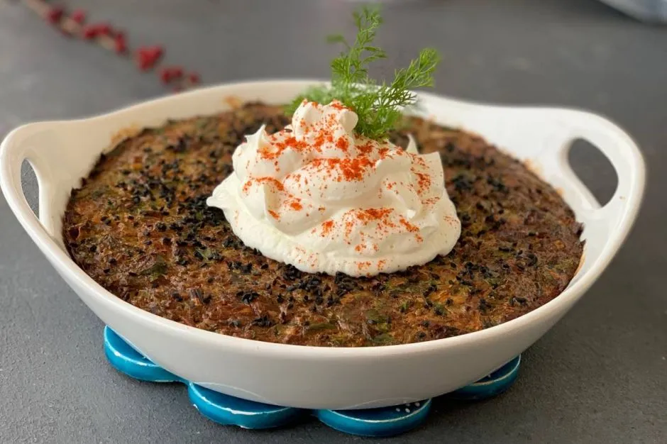 Fırında Otlu Pırasa Mücver tarifi