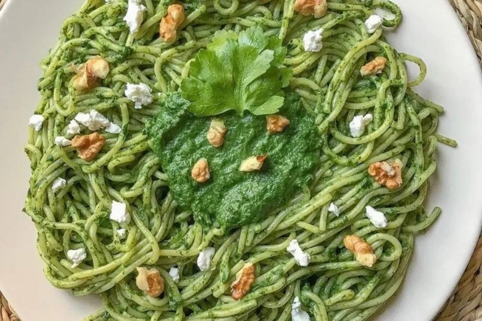Ispanak Soslu Makarna tarifi