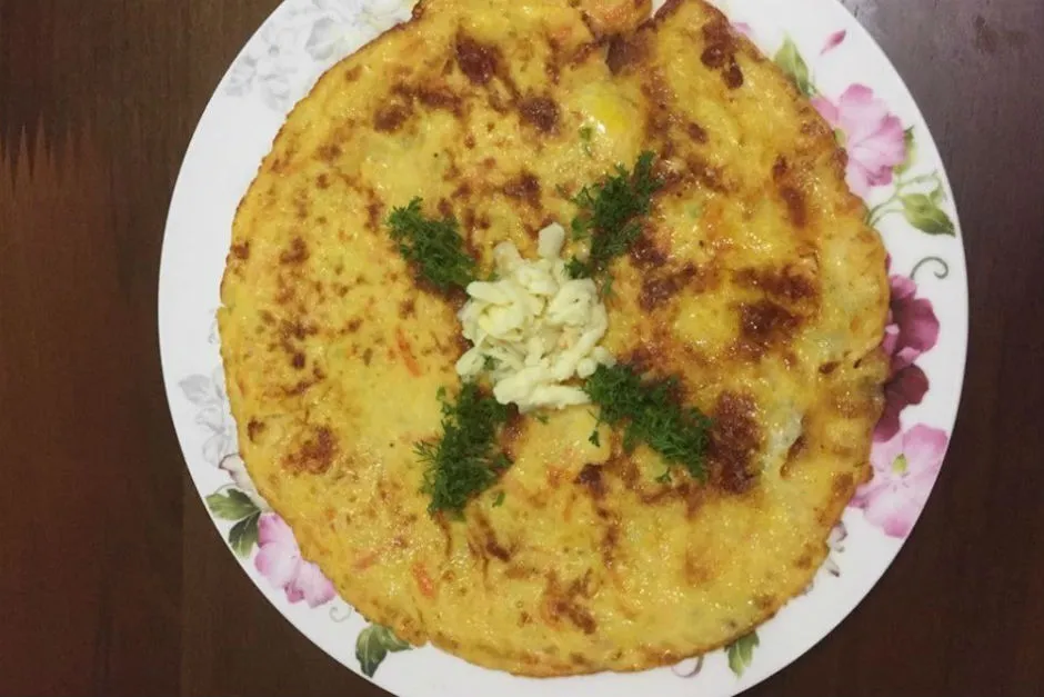 Susamlı Kaşarlı Kabak Omlet tarifi