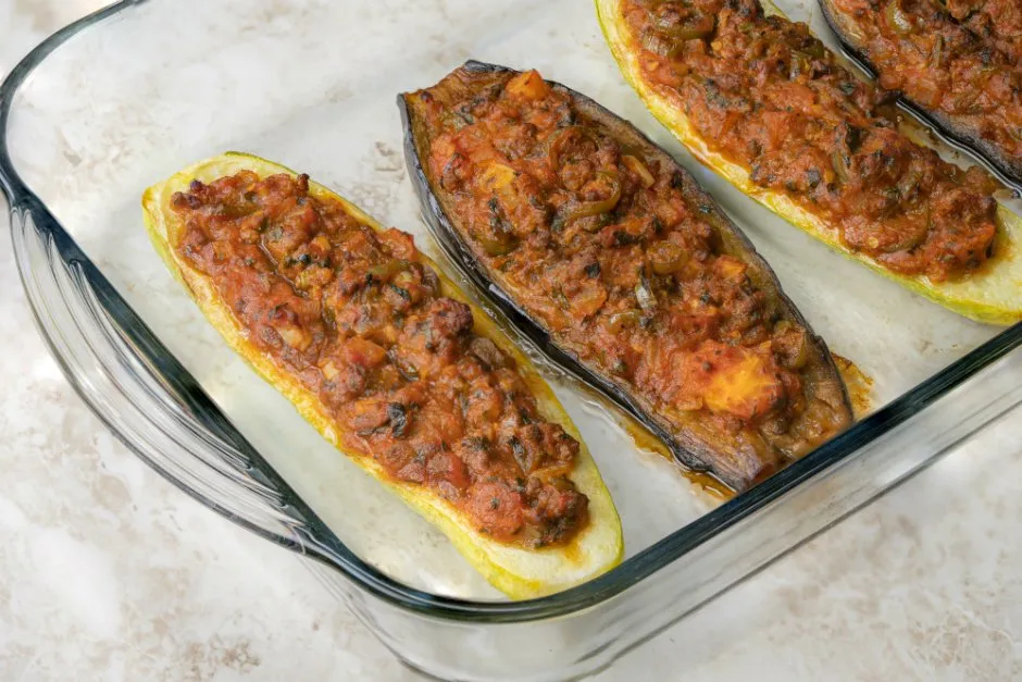 Kıymalı Patlıcan ve Kabak Sandal tarifi