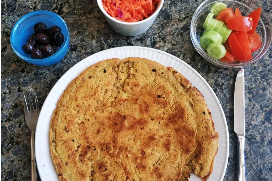 Nohut Unlu Vegan Omlet tarifi