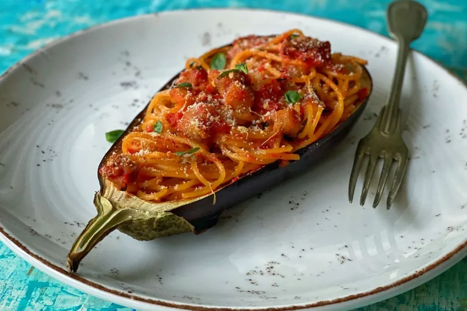 Patlıcanlı Spaghetti tarifi
