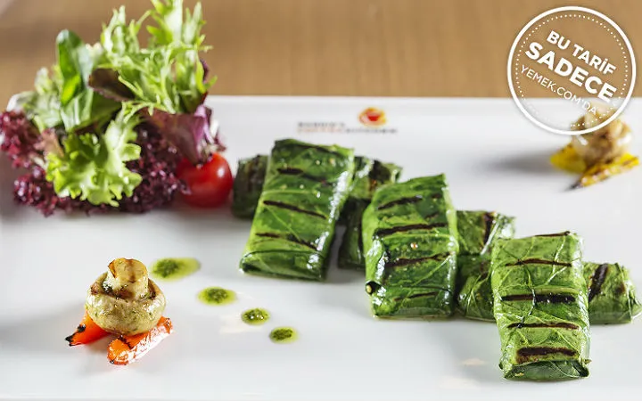 Pazı Yaprağına Sarılmış Izgara Hellim tarifi
