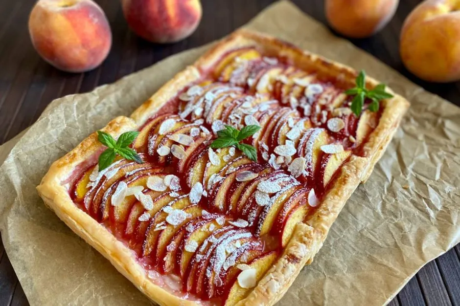Şeftalili Kolay Tart tarifi
