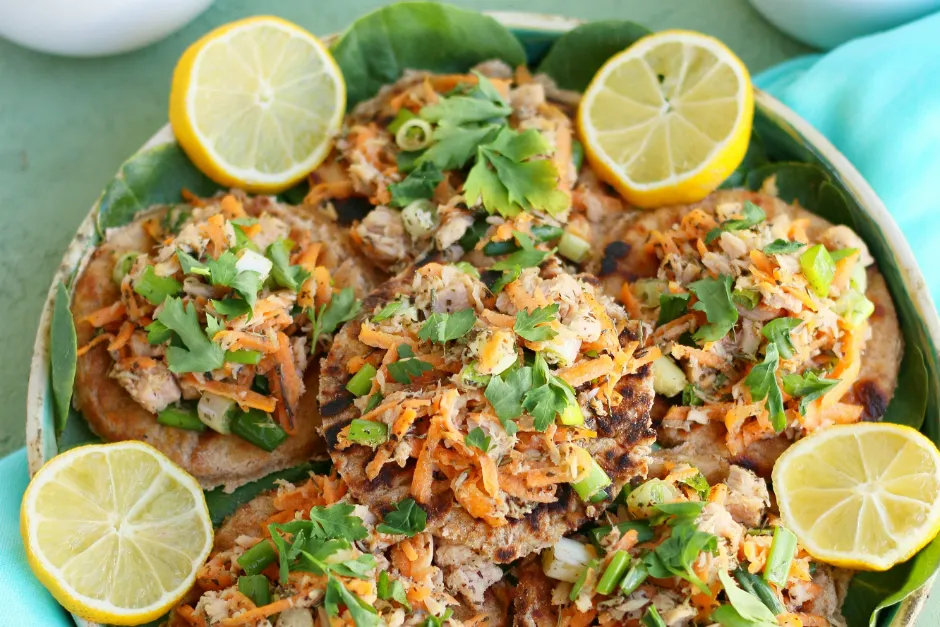 Ton Balıklı Bazlama Taco tarifi