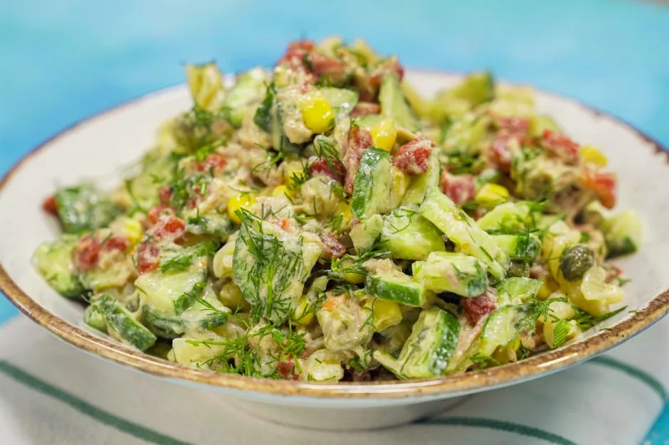 Ton Balıklı Fit Makarna Salatası tarifi