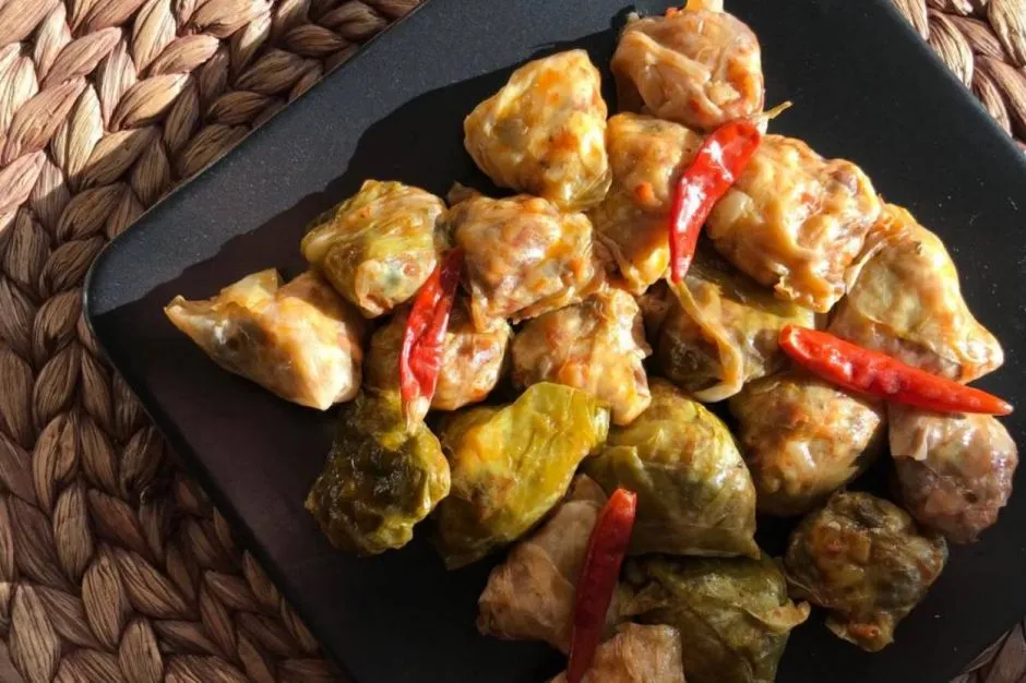 Yeşil Mercimekli Lahana Sarması tarifi